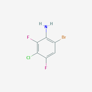 molecular formula C6H3BrClF2N B1303755 6-溴-3-氯-2,4-二氟苯胺 CAS No. 201849-12-9
