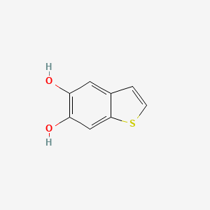 molecular formula C8H6O2S B13037585 Benzo[b]thiophene-5,6-diol 