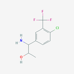 1-Amino-1-[4-chloro-3-(trifluoromethyl)phenyl]propan-2-OL