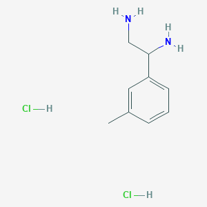 molecular formula C9H16Cl2N2 B13037628 1-m-Tolylethane-1,2-diamine dihydrochloride 