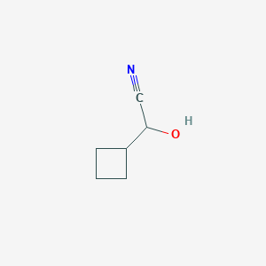 molecular formula C6H9NO B13037645 2-Cyclobutyl-2-hydroxyacetonitrile 