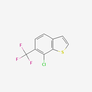 molecular formula C9H4ClF3S B13037647 Benzo[b]thiophene, 7-chloro-6-(trifluoromethyl)- 