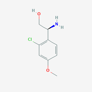 molecular formula C9H12ClNO2 B13037664 (S)-2-Amino-2-(2-chloro-4-methoxyphenyl)ethan-1-OL 