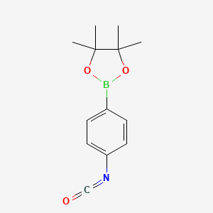 molecular formula C13H16BNO3 B1303769 2-(4-Isocyanatophenyl)-4,4,5,5-tetramethyl-1,3,2-dioxaborolane CAS No. 380430-64-8