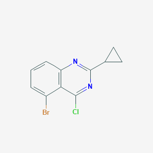 molecular formula C11H8BrClN2 B13037696 5-Bromo-4-chloro-2-cyclopropylquinazoline 