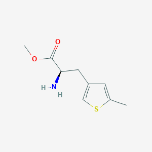 molecular formula C9H13NO2S B13037718 (R)-Methyl2-amino-3-(5-methylthiophen-3-yl)propanoate 