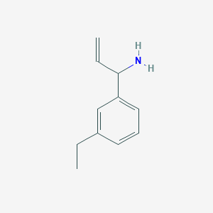 molecular formula C11H15N B13037726 1-(3-Ethylphenyl)prop-2-EN-1-amine 