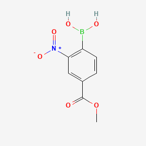 molecular formula C8H8BNO6 B1303775 4-Methoxycarbonyl-2-nitrophenylboronic acid CAS No. 85107-55-7
