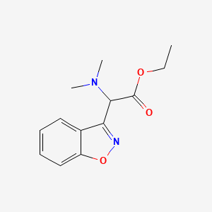 molecular formula C13H16N2O3 B13037752 Ethyl 2-(benzo[D]isoxazol-3-YL)-2-(dimethylamino)acetate 