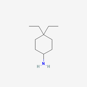 molecular formula C10H21N B13037829 4,4-Diethylcyclohexan-1-amine CAS No. 59478-21-6