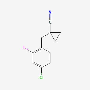 1-(4-Chloro-2-iodobenzyl)cyclopropane-1-carbonitrile