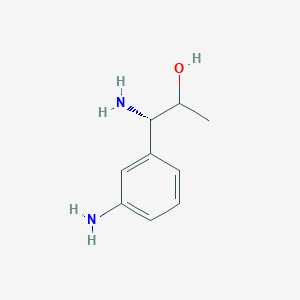 molecular formula C9H14N2O B13037860 (1S)-1-Amino-1-(3-aminophenyl)propan-2-OL 