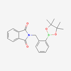 molecular formula C21H22BNO4 B1303787 2-[2-(4,4,5,5-Tetramethyl-[1,3,2]dioxaborolan-2-yl)-benzyl]-isoindole-1,3-dione CAS No. 380430-66-0