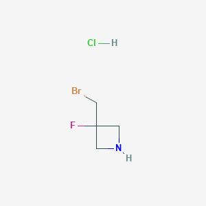 molecular formula C4H8BrClFN B13037879 3-(Bromomethyl)-3-fluoroazetidinehydrochloride 