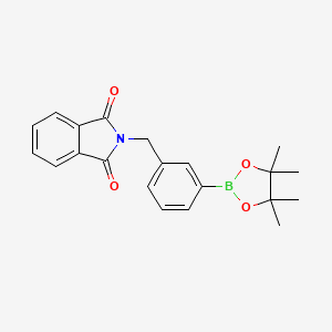 molecular formula C21H22BNO4 B1303788 2-(3-(4,4,5,5-Tetramethyl-1,3,2-dioxaborolan-2-yl)benzyl)isoindoline-1,3-dione CAS No. 214360-75-5