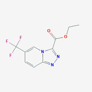 molecular formula C10H8F3N3O2 B13037900 Ethyl 6-(trifluoromethyl)-[1,2,4]triazolo[4,3-a]pyridine-3-carboxylate 