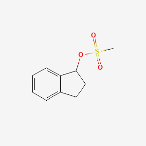 molecular formula C10H12O3S B13037904 2,3-Dihydro-1H-inden-1-YL methanesulfonate 