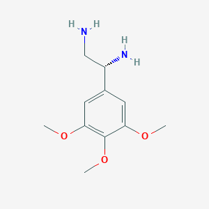 molecular formula C11H18N2O3 B13037906 (1R)-1-(3,4,5-Trimethoxyphenyl)ethane-1,2-diamine 