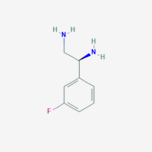 molecular formula C8H11FN2 B13037908 (1S)-1-(3-Fluorophenyl)ethane-1,2-diamine 