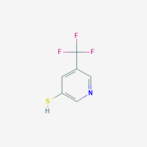 molecular formula C6H4F3NS B13037937 5-(Trifluoromethyl)pyridine-3-thiol 