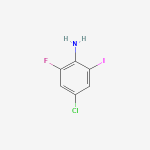 molecular formula C6H4ClFIN B1303795 4-氯-2-氟-6-碘苯胺 CAS No. 216393-67-8