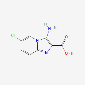 molecular formula C8H6ClN3O2 B13037978 3-Amino-6-chloroimidazo[1,2-A]pyridine-2-carboxylic acid 