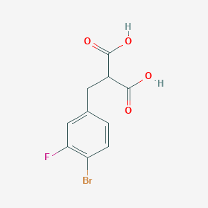 molecular formula C10H8BrFO4 B13037982 2-(4-Bromo-3-fluorobenzyl)malonic acid 