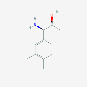 molecular formula C11H17NO B13037986 (1R,2S)-1-Amino-1-(3,4-dimethylphenyl)propan-2-OL 