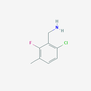 molecular formula C8H9ClFN B1303799 6-氯-2-氟-3-甲基苄胺 CAS No. 261762-86-1