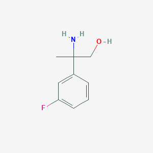 molecular formula C9H12FNO B13037993 2-Amino-2-(3-fluorophenyl)propan-1-OL 