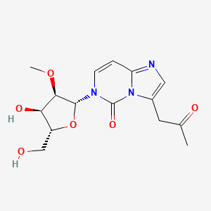 6-[(2R,3R,4R,5R)-4-hydroxy-5-(hydroxymethyl)-3-methoxyoxolan-2-yl]-3-(2-oxopropyl)imidazo[1,2-c]pyrimidin-5-one