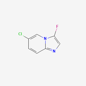 molecular formula C7H4ClFN2 B13038029 6-Chloro-3-fluoroimidazo[1,2-A]pyridine 