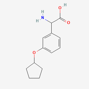 2-Amino-2-(3-cyclopentyloxyphenyl)acetic acid