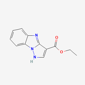 molecular formula C12H11N3O2 B13038038 Ethyl 4H-benzo[4,5]imidazo[1,2-b]pyrazole-3-carboxylate 