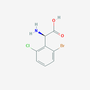 (R)-2-Amino-2-(2-bromo-6-chlorophenyl)acetic acid hcl