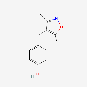 molecular formula C12H13NO2 B1303805 4-[(3,5-Dimethyl-4-isoxazolyl)methyl]benzenol CAS No. 75999-06-3