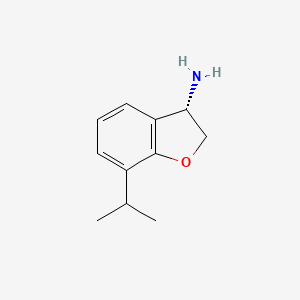 molecular formula C11H15NO B13038069 (3S)-7-(Methylethyl)-2,3-dihydrobenzo[B]furan-3-ylamine 