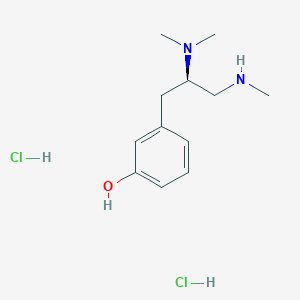 molecular formula C12H22Cl2N2O B13038082 (R)-3-(2-(Dimethylamino)-3-(methylamino)propyl)phenol 2hcl 