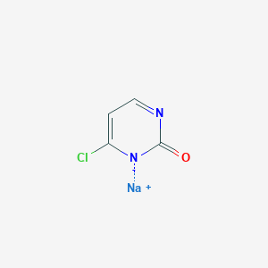 molecular formula C4H2ClN2NaO B13038100 sodium;4-chloropyrimidin-3-id-2-one 