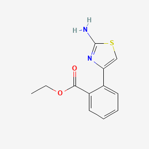molecular formula C12H12N2O2S B1303811 Ethyl 2-(2-amino-1,3-thiazol-4-yl)benzoate CAS No. 339010-09-2