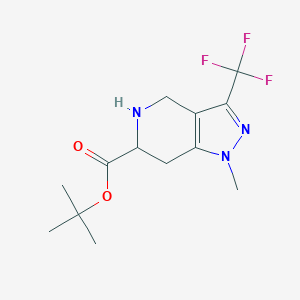 molecular formula C13H18F3N3O2 B13038117 tert-Butyl 1-methyl-3-(trifluoromethyl)-4,5,6,7-tetrahydro-1H-pyrazolo[4,3-c]pyridine-6-carboxylate 