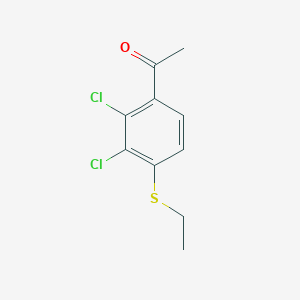 molecular formula C10H10Cl2OS B1303813 1-[2,3-Dichloro-4-(ethylsulfanyl)phenyl]-1-ethanone CAS No. 105917-69-9