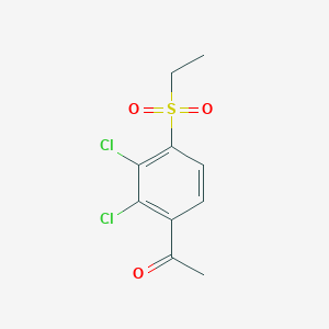 molecular formula C10H10Cl2O3S B1303814 1-[2,3-Dichloro-4-(ethylsulfonyl)phenyl]-1-ethanone CAS No. 338982-46-0