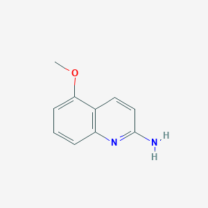 molecular formula C10H10N2O B13038149 5-Methoxyquinolin-2-amine 