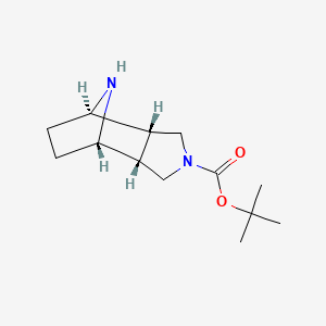 molecular formula C13H22N2O2 B13038186 Rel-tert-butyl (3aR,4S,7R,7aS)-octahydro-2H-4,7-epiminoisoindole-2-carboxylate 