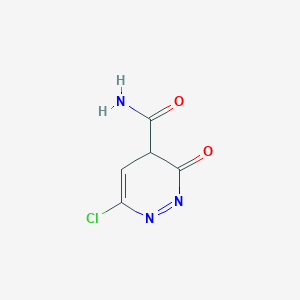 molecular formula C5H4ClN3O2 B13038197 6-Chloro-3-oxo-3,4-dihydropyridazine-4-carboxamide 