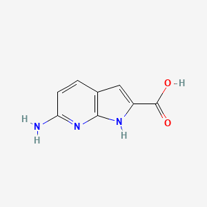 molecular formula C8H7N3O2 B13038206 6-amino-1H-pyrrolo[2,3-b]pyridine-2-carboxylic acid 