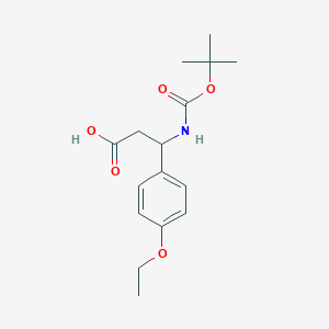 molecular formula C16H23NO5 B1303822 3-[(叔丁氧羰基)氨基]-3-(4-乙氧基苯基)丙酸 CAS No. 453557-72-7