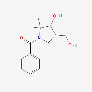 (3-Hydroxy-4-(hydroxymethyl)-2,2-dimethylpyrrolidin-1-yl)(phenyl)methanone