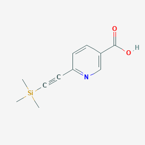 6-((Trimethylsilyl)ethynyl)nicotinic acid